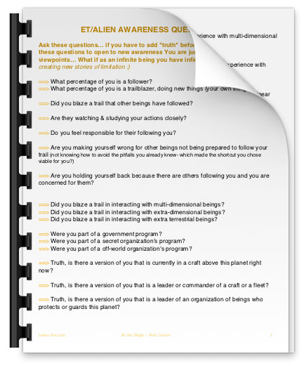 ET-ALIEN AWARENESS QUESTIONNAIRE (free)