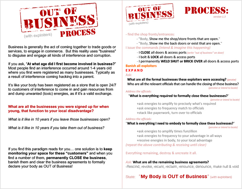 Out of Business (with Exploiters) Process - Image 2